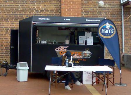 The Coffee Cure - Mobile Coffee Cart  - Just one of 14  netball events we did during the 2007 season in conjuction with Harris Coffee, Sara Lee Australia and Netball Australia. The Coffee Cure servicing Melbourne Metro, CBD, Mornington Peninsula, Frankston, Geelong and most of Victoria